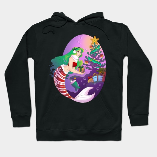 Mermaid Christmas Hoodie by Redheadkls